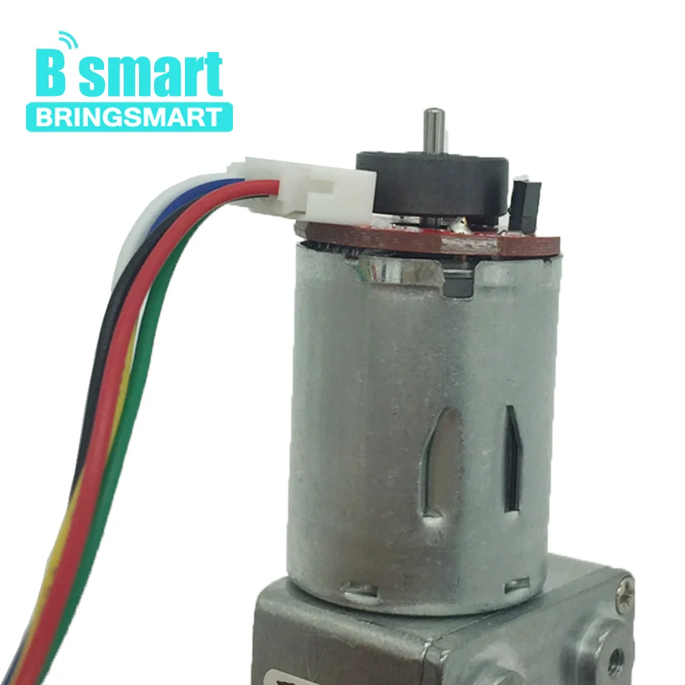 Электродвигатель редуктор Bringsmart червячный двигатель постоянного тока 12 В 24 мини