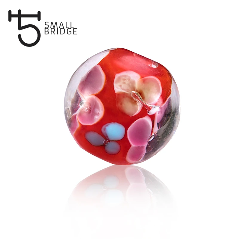 round lampwork beads (8)
