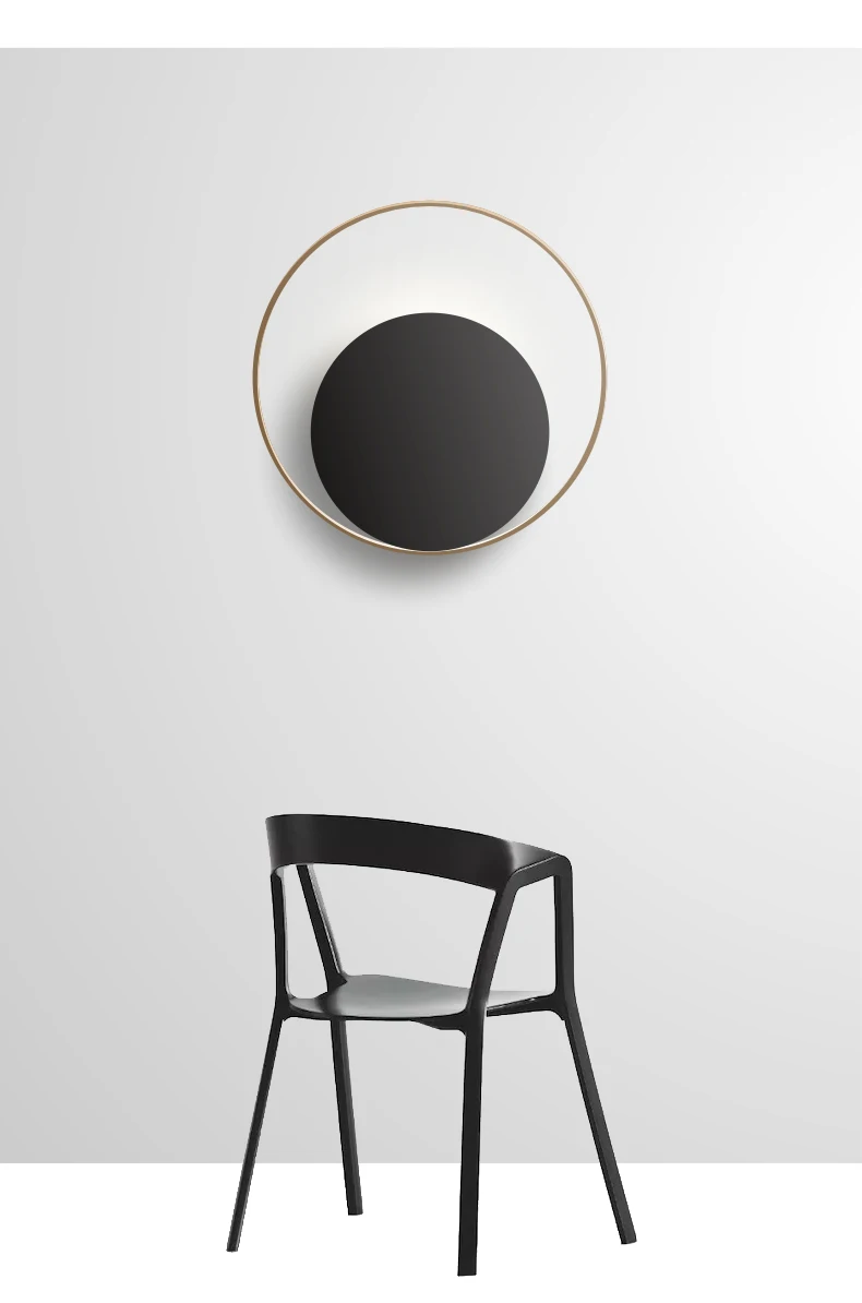 Moderno e Minimalista Luz de Parede Nordic Personalidade Criativa Sala Estar Redondo Corredor Quarto Lâmpada Cabeceira Parede 9 Cheap Luminárias de parede
