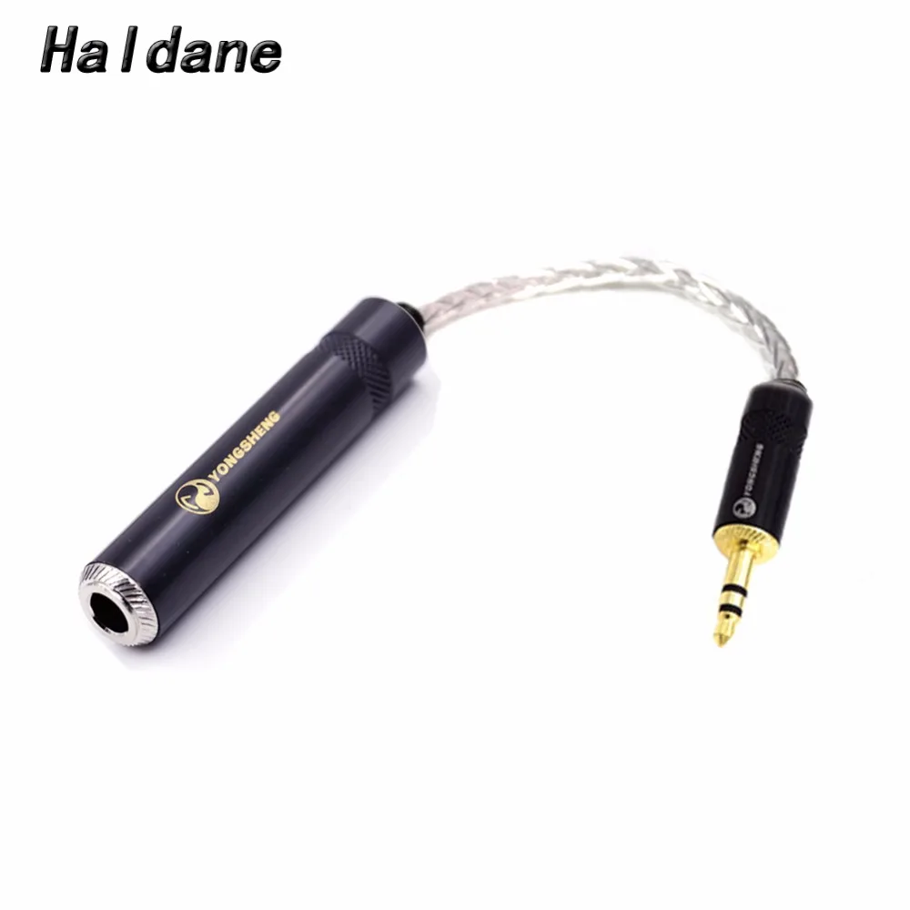 

Free Shipping Haldane 10cm 3.5mm Stereo Male to 6.35mm Female 7N OCC Silver plated Audio Adpter Cable Cord