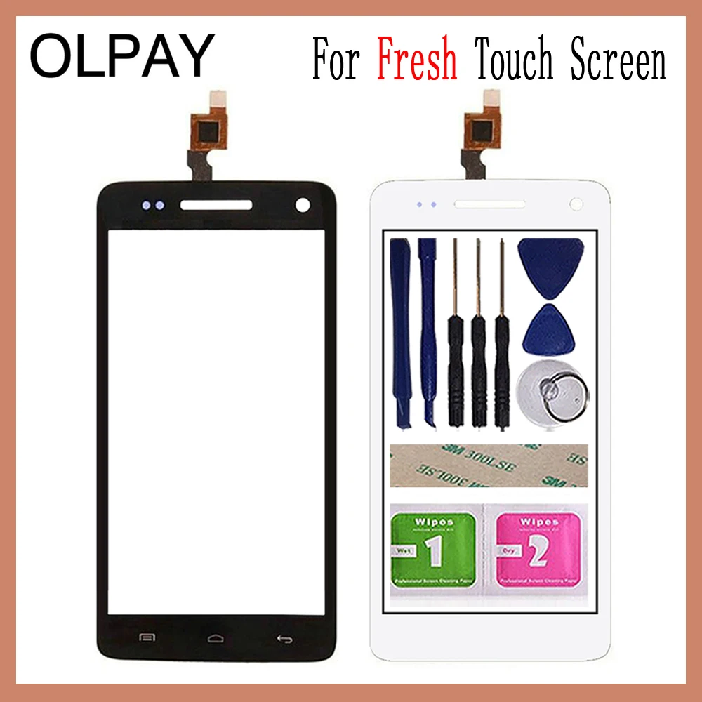 

OLPAY 5.0 inch For Explay Fresh Touch Screen Digitizer Panel Front Outer Front Glass Lens Sensor Free Adhesive+Wipes