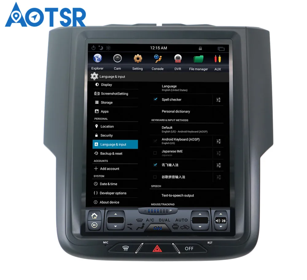 Flash Deal Aotsr Android 7.1 Tesla style Car No DVD Player GPS Navigation For DODGE Ram 2014-2018 Stereo Headunit Multimedia WIFI Bluetooth 2