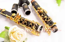 17 tasten Composite holz Klarinette 17 Tasten Goldlack schlüssel mit Foambody fall Bläser musikinstrumente lieferzeit 8-13 tage