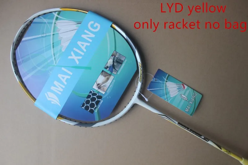 Меч храбрости LYD ракетки для бадминтона высокого класса нано карбоновая BS-LYD ракетка для бадминтона - Цвет: yellow no bag