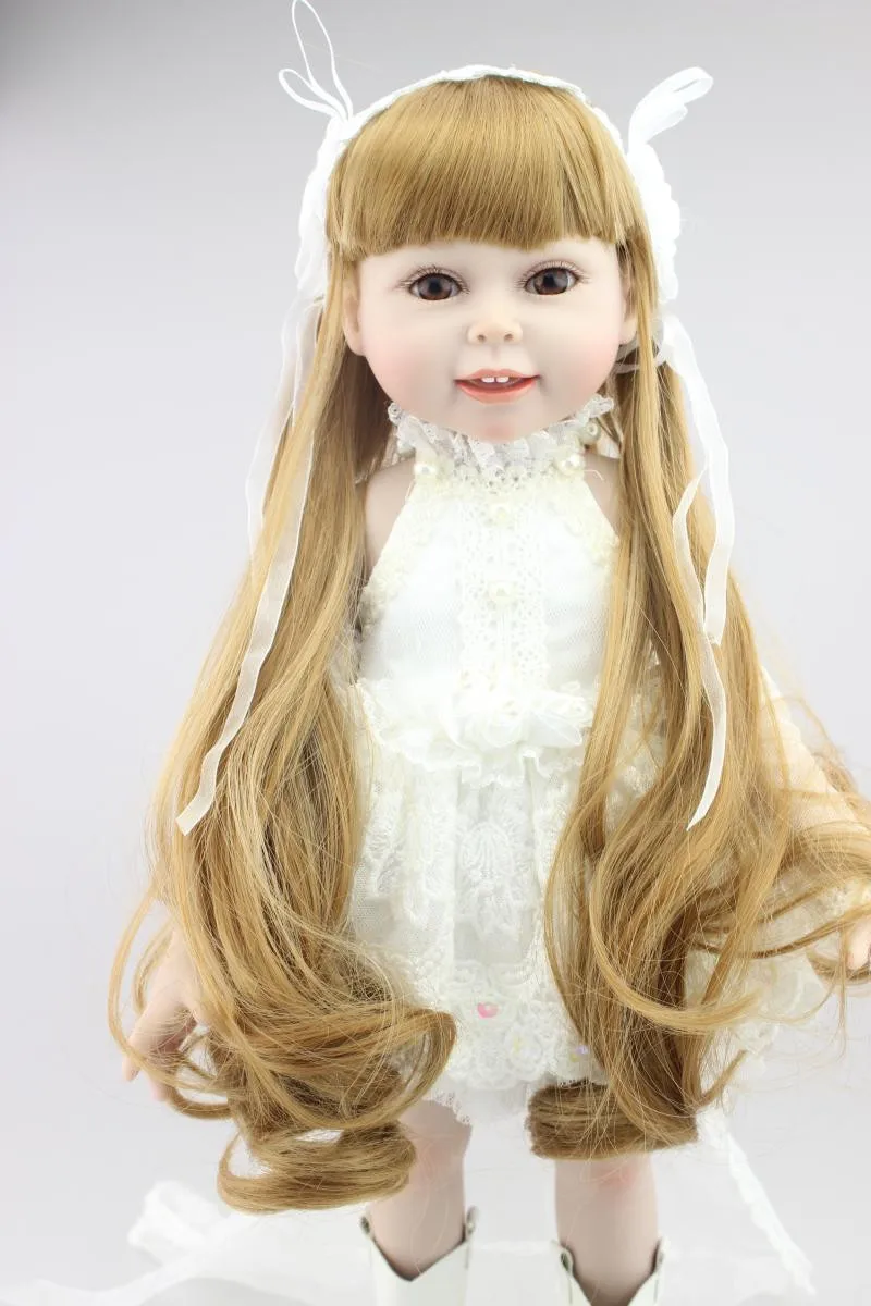 45cm Lifelike Vinyl lol baby Doll Toys Girls Brinquedos Kid Child