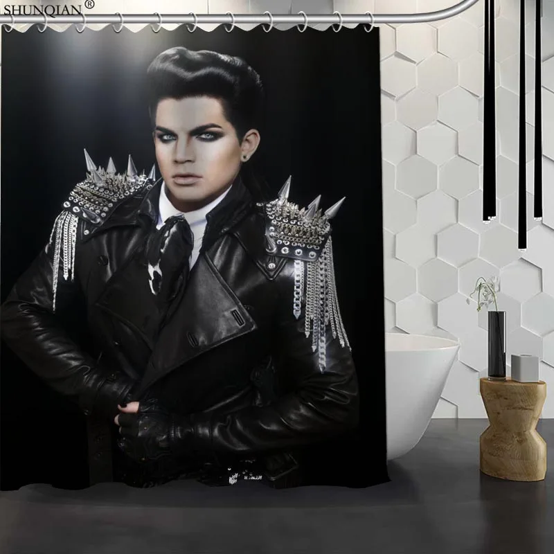 Новый Adam Lambert Заказная занавеска для душа водонепроницаемая ткань полиэфирная