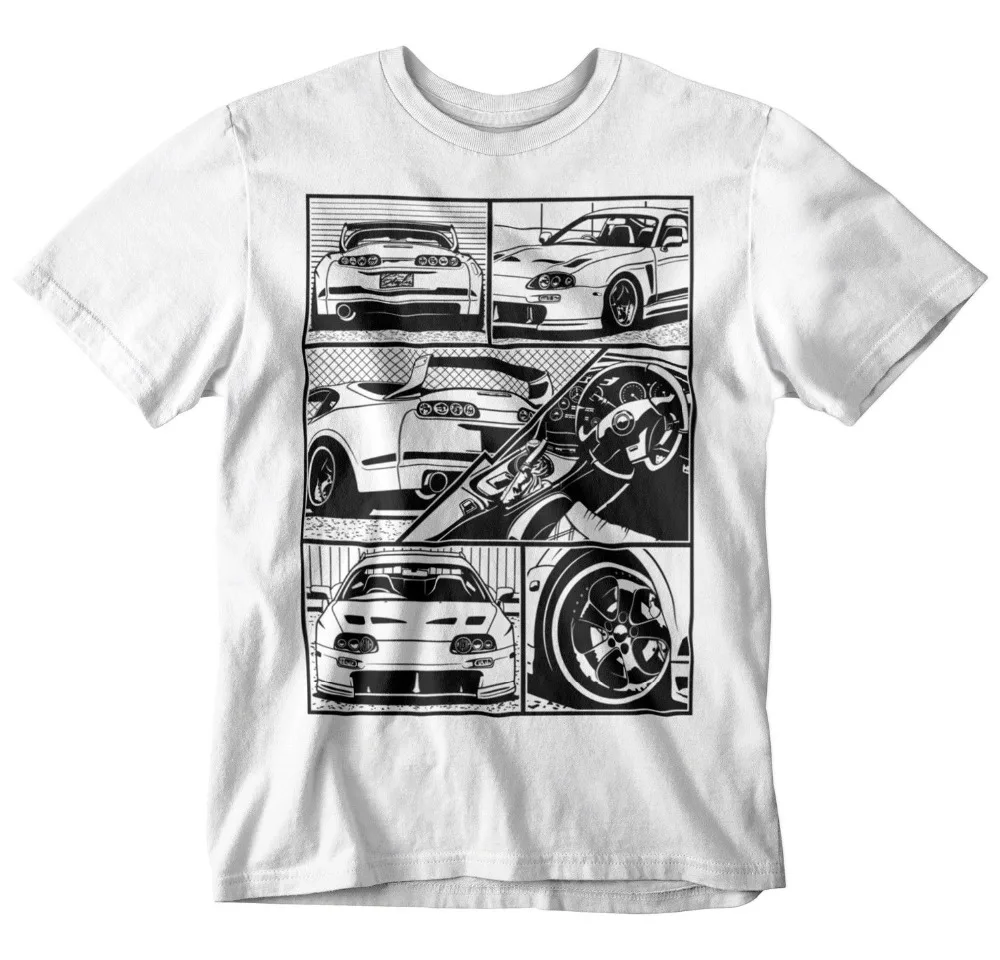 FRAGMENT T-Shirt White S-3XL JDM Boost Turbo Japanese car fans Racing Race Tee Shirt Fashion Summer T | Мужская одежда