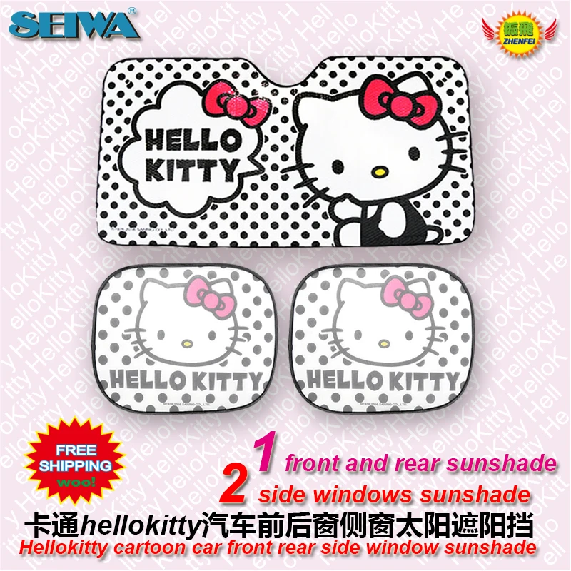 accessories Cartoon hellokitty front side window sunshade Foils Windshield Visor Cover UV Protect Car window Film