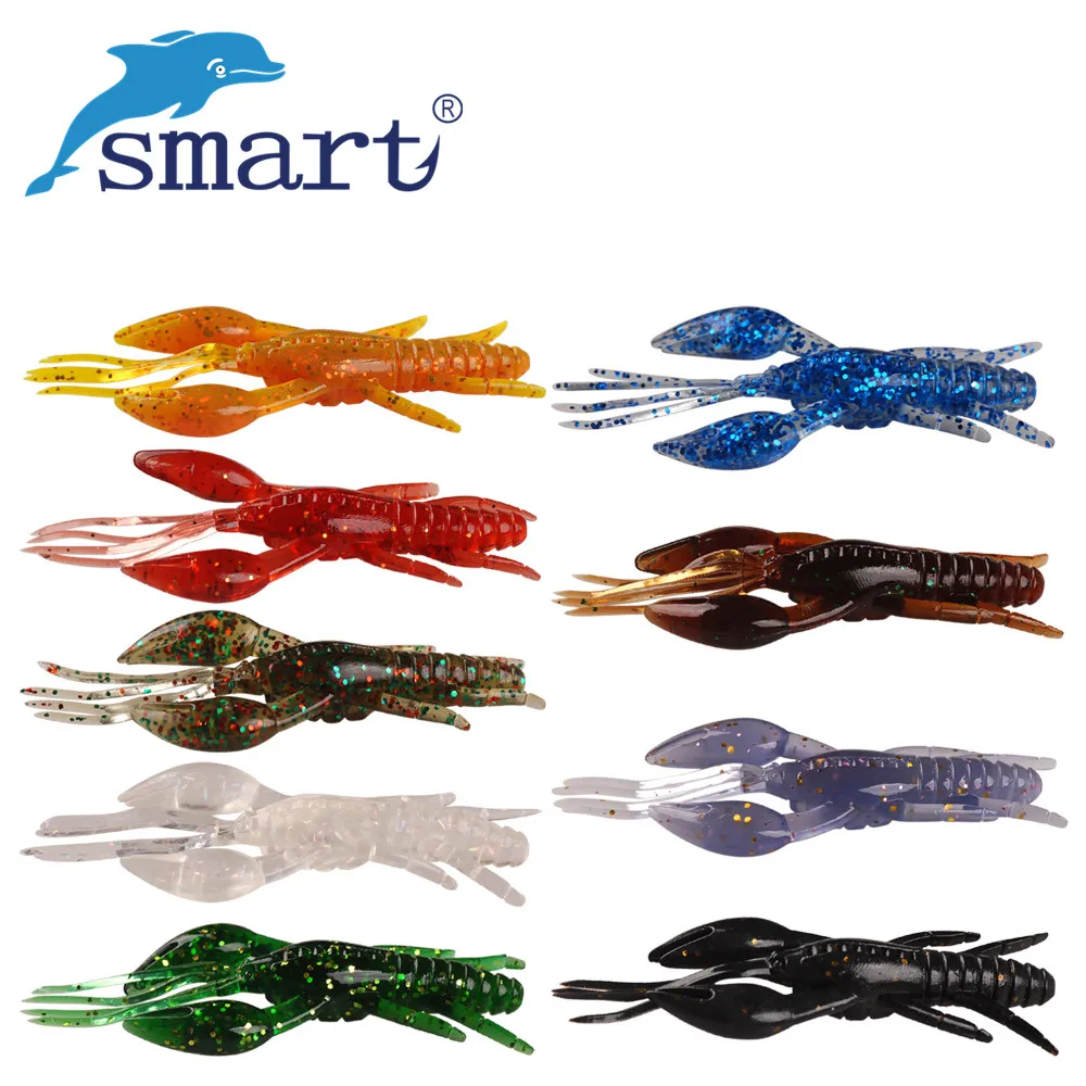 

New 5pcs Shrimp Soft Baits 80mm 5.5g Artificial Fishing Lure 9 Colors Silicone Bionic Bait Swimbait Carp Wobblers Fishing Tackle