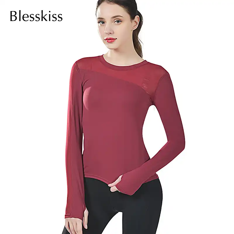 black long sleeve yoga top