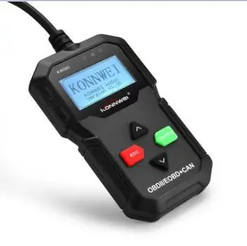 Многоязычный Odb Obd2 сканер Konnwei Kw590 автомобильный диагностический сканер Obd2 Autos сканер kw 590 на русском лучше, чем Ad310 - Цвет: Black