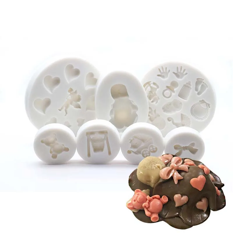 

Hot Sale DIY Sugar Craft Baby Shape Cake Silicone Mold Fondant Mould Cake Decorating Tools Dessert Decorator Molds for Baking