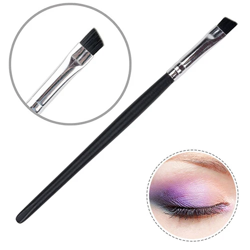 

Pro Black Angled Firm Tip Eyebrow Eyeliner Lip Brush Makeup Cosmetic Tool