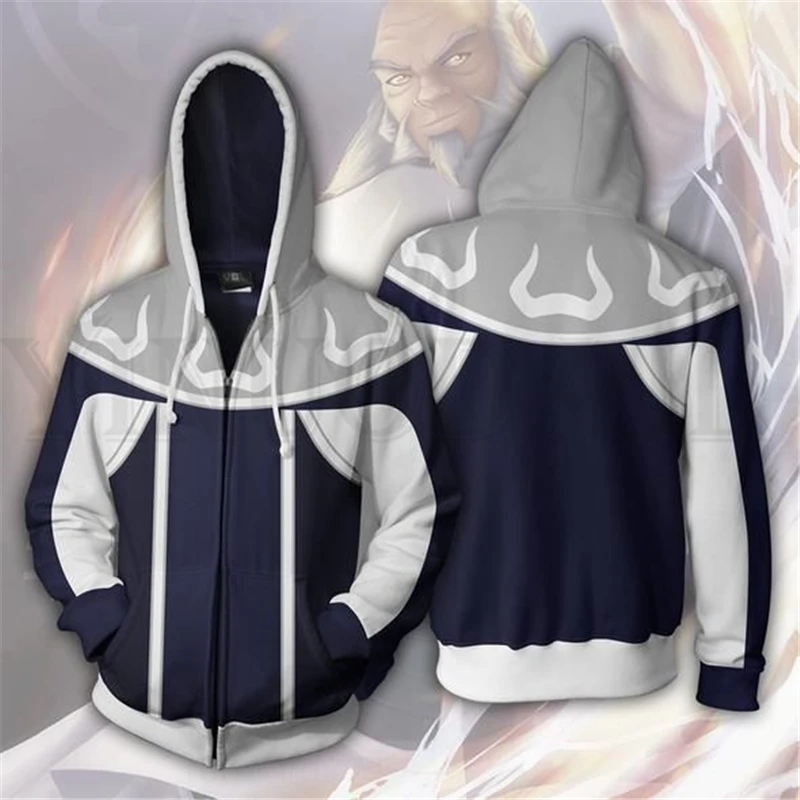 

Streetwear Men and Women Zipper Hoodies Avatar Airbender 3d Print Hooded Jacket for Boys Harajuku Sweatshirt Cosplay