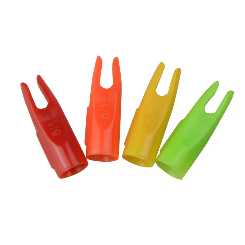 

80pcs 5/16 Archery OD 8mm Arrow Nock Fit For 7mm Arrow Shaft Wood Arrow And Bamboo Hunting Accessory