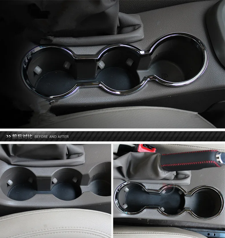 

ABS Chrome trim For OPEL ASTRA J BUICK Excelle GT XT decoration cup holder box trim for ASTRA J auto accessories