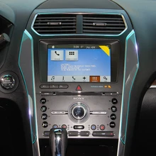 Комплект бюстгальтеров для салона автомобиля, центральная консоль управления, панель переключения передач, невидимая Защитная пленка для Ford Explorer U502, аксессуары