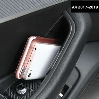 

Car Styling Door Armrest Box Storage Frame Cover For Audi A4 B9 2017-2019 LHD Interior Molding Auto Accessories