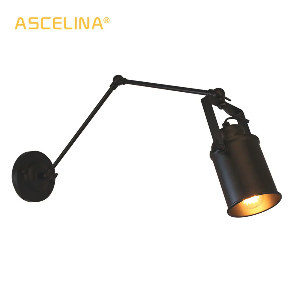 Lâmpada de Parede Lâmpadas de Parede Conduziu a Luz de Parede Iluminação para Casa para o Quarto Sotão Americano Ascelina Longo Braço Oscilante Ajustável Metal – Restaurante Mod. 129613