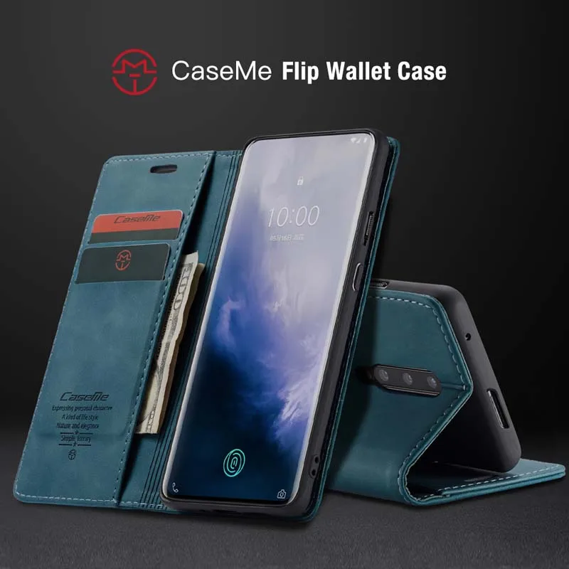 Горячая CaseMe Магнитный чехол для OnePlus 7 Pro чехол Магнитный кошелек кожа чехол для телефона Fundas