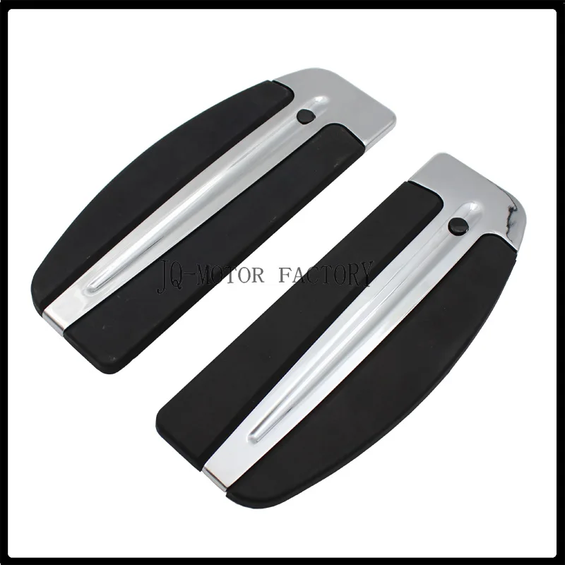 Motorcycle models equipped with traditional shaped rider footboards For