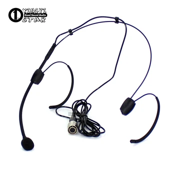 

4 Pin Hirose Headworn Mic Earset Headset Microphone For Audio Technica Wireless Bodypack Transmitter AEW 4000a 5000a R5200 R5000