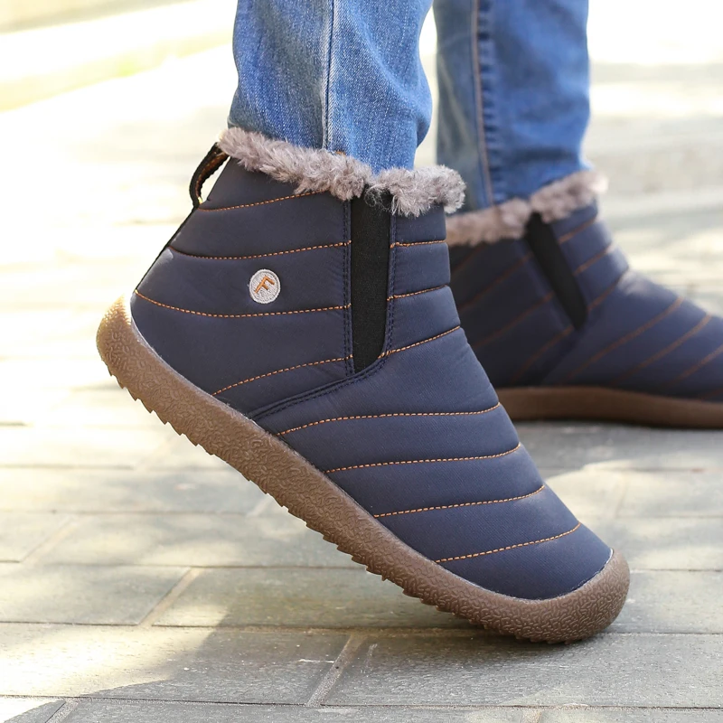 BeiWeiTe Big Size Men's Winter Outdoor Shoes With Fur Hiking Sports Sneakers For Women Waterproof Tourism Walking Snow Boots NEW BeiWeiTe Big Size Men's Winter Outdoor Shoes With Fur Hiking Sports Sneakers For Women Waterproof Tourism Walking Snow Boots NEW