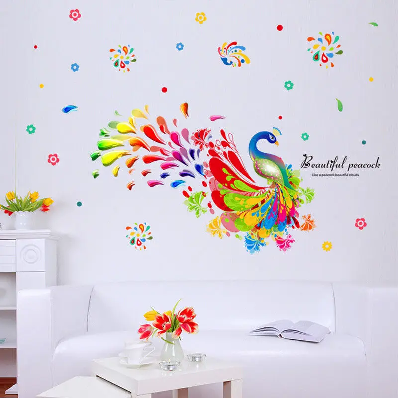 

Eagle Peacock Bird Home Room Decor Removable Wall Stickers Decals Decoration