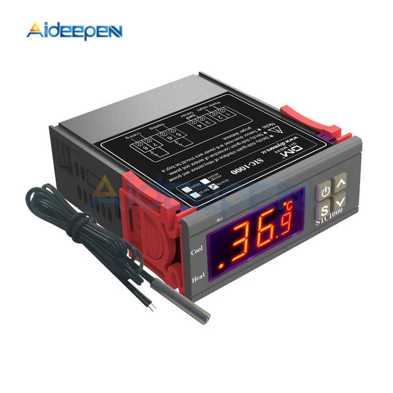 AC 110 220V AC/DC 12V 72V STC 1000 SHT2000 3000 светодиодный цифровой термостат Температура