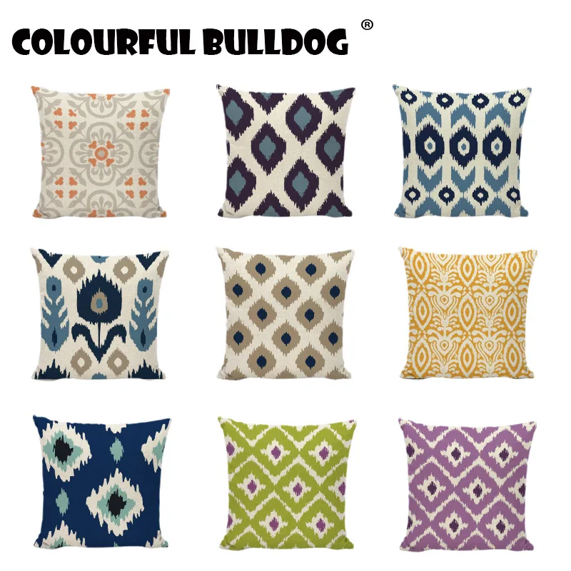 

High Quality Color Geometric Mosaics Throw Cushion Cover Modern Art Printed Home Improvement Decorating Living Room Pillow Cases