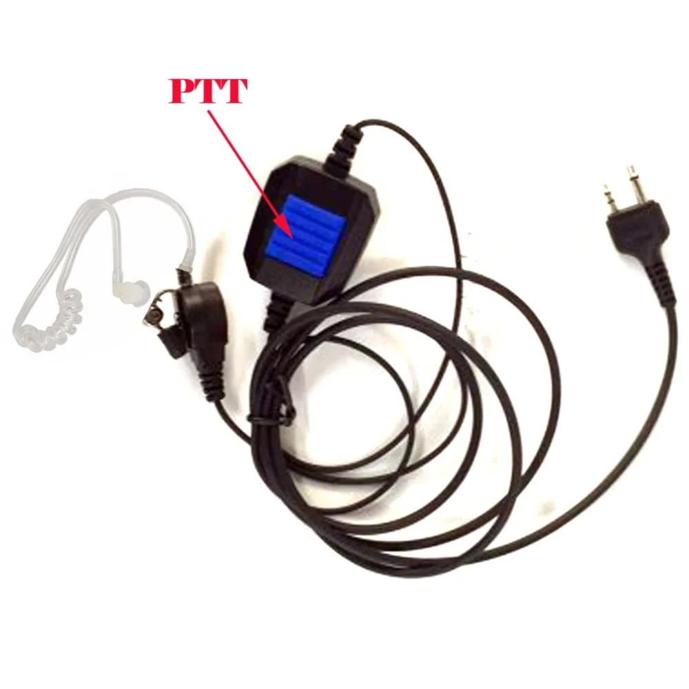 Covert Acoustic Tube Earphone Earpiece wit big PTT for Midland Radio G6 G7 GXT760 LXT110 M24-S GXT1050 Alan 42 LXT500 (2)