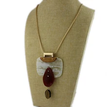 New Retro sweater chain necklace beads wooden men women fashion leisure personality national decorative ornaments
