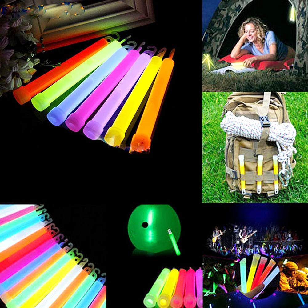 " светящиеся палочки-одиночные неоновые цвета светящиеся палочки w/крюк для мероприятий, концертов, вечерние