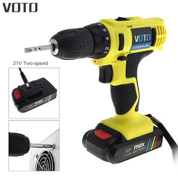 

VOTO AC 100 - 240V Cordless 21V Electric Screwdriver Drill with Lithium Battery and Two-speed Adjustment for Handling Screws