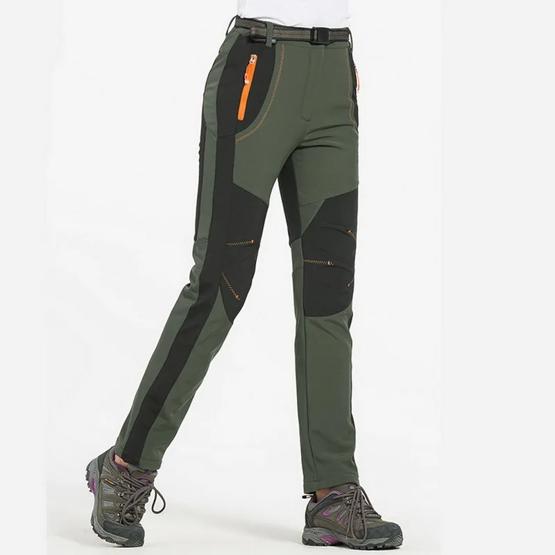 LoClimb invierno senderismo mujeres impermeable deportes al aire libre Fleece Softshell pantalones 5XL viaje de Camping Trekking pantalones de esquí AW079 LoClimb invierno senderismo mujeres impermeable deportes al aire libre Fleece Softshell pantalones 5XL viaje de Camping Trekking pantalones de esquí AW079