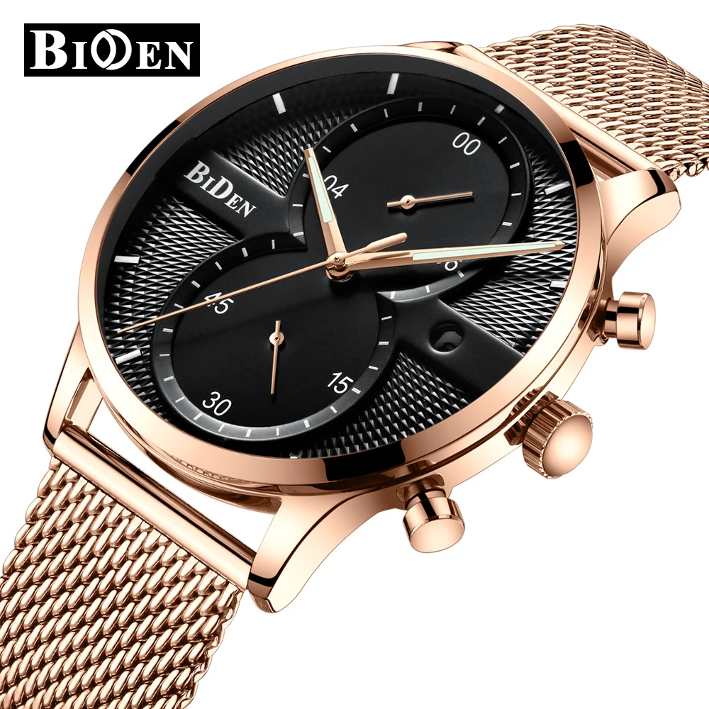 

BIDEN Men Watches Waterproof Ultra Thin Quartz Watch Mens Date Military Sports Clock Male Geneva Wristwatch Relogio Masculino