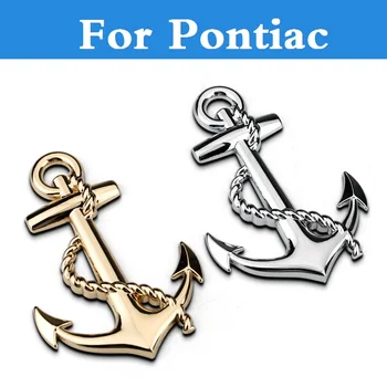 

car styling Chrome Metal Boat Anchor Logo Car Stickers Emblems Decoration For Pontiac Grand Prix GTO Solstice Sunfire Torrent