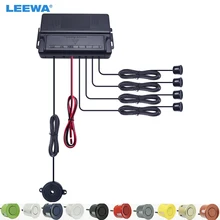 LEEWA Auto samochód 4 czujniki Auto czujnik parkowania rewers Backup Alarm dźwiękowy Radar głośnik czujnik parkowania # CA896