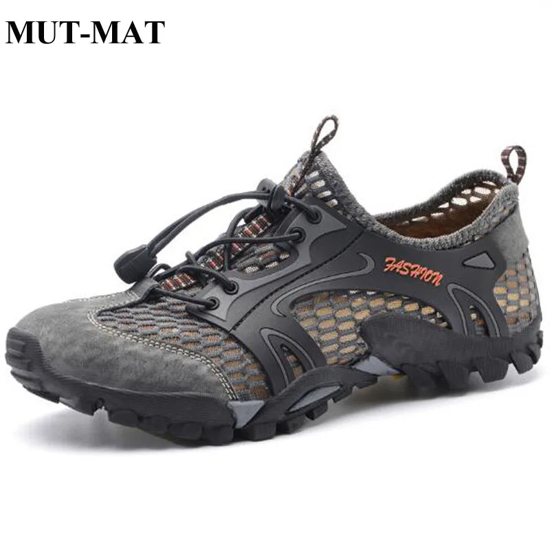 2019 الرجال الصيف تنفس حذاء للسير مسافات طويلة الذكور انقطاع أحذية رجالي حركة في الهواء الطلق الترفيه الصنادل شبكة تنفس أحذية