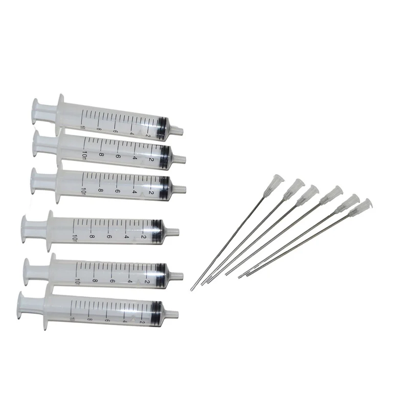 

10ML 6pcs Ink Refilling Syringes & Blunt Needles for Hp Epson Refilling Ink Cartridge and Ink System CISS