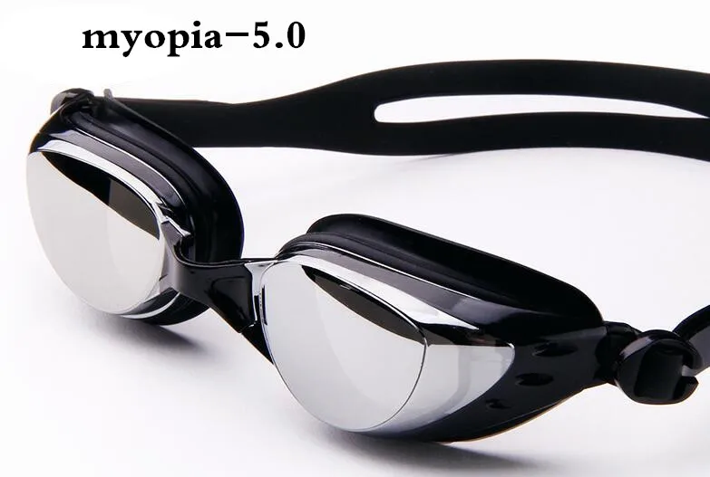 black 500 Спортивные очки для плавания для взрослых, близорукость, очки для плавания для мужчин и женщин, диоптрия, очки для плавания, не Запотевают, водонепроницаемые силиконовые очки для плавания ming от-1,5 до-8,0 - Цвет: black 500