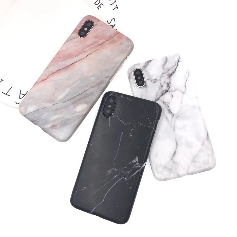 Granite Marble Texture Pattern Phone Case For iphone X Thin Soft IMD Cases Colorful Stone Print Back Cover iphoneX |