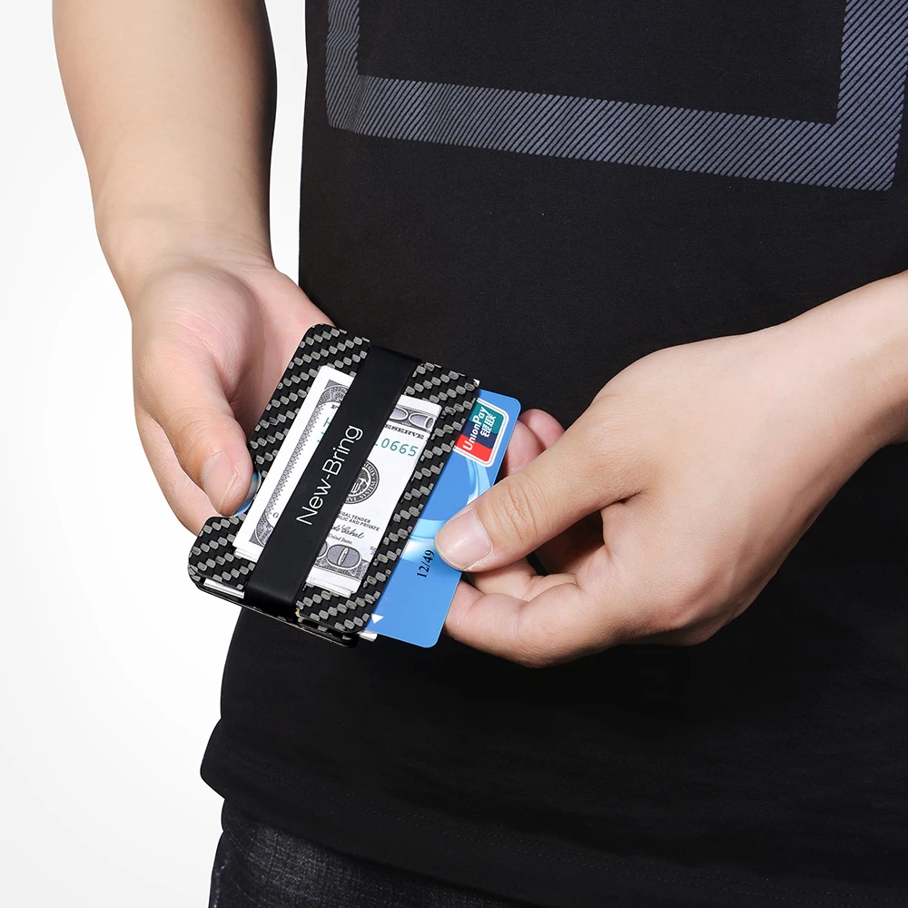Carbon Fiber Credit Card Holder and Key Organizer With RFID Anti-thief Multi-functional Card Wallet Male U-disk include wallet card holder card holder credit card holder
