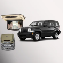 BigBigRoad For Jeep Liberty Car Roof Mounted in car LED Digital Screen Support HDMI USB FM TV Game IR Remote Flip Down DVD