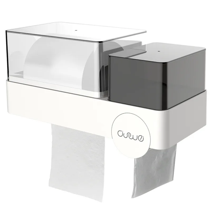 Водонепроницаемый Дырокол настенный держатель туалетной бумаги стойка бытовой ящик для хранения для ванной комнаты лоток бумажный рулон бумажных полотенец Держатель - Цвет: 02