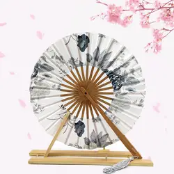 Круглый Ветряная мельница вентилятор ветер Cherry Blossom Китайский цветок Бамбук складной веер Свадебный танец пользу карман вентилятор