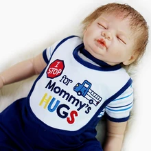 Best-Selling Reborn Baby Dolls 22 Inch Sleeping Newborn Babies Boy Realistic Alive Toy With Magnetic Mouth Kids Birthday Gift