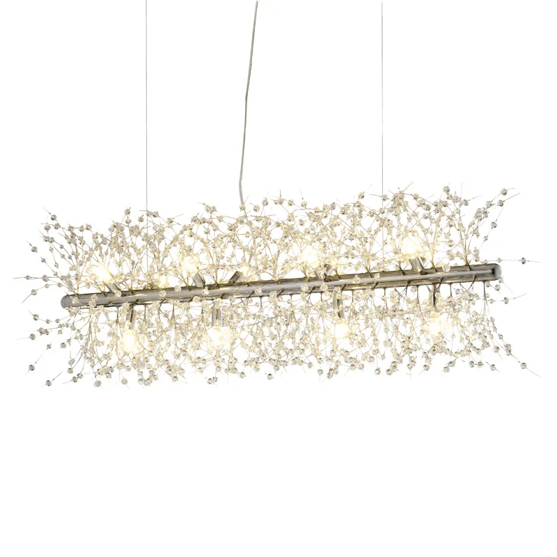 

Noric simple Dandelion LED Pendant Light Kung Clear Crystal Modern Creative for Dining master Room Restaurant Living room store