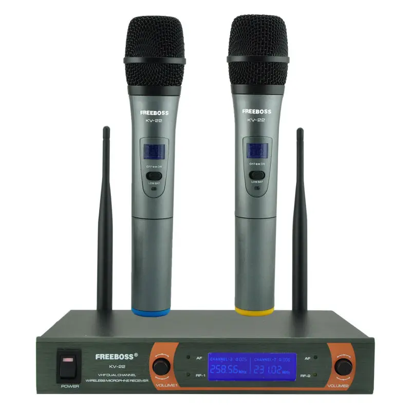 Prix pour Freeboss KV-22 VHF 2 De Poche Sans Fil Microphone Dynamique Capsule Famille Parti Mixte Sortie Sans Fil Microphone Prix pour Freeboss KV-22 VHF 2 De Poche Sans Fil Microphone Dynamique Capsule Famille Parti Mixte Sortie Sans Fil Microphone