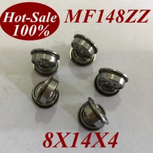 5 шт. MF148ZZ MF148Z MF148-ZZ 8X14X4 мм Миниатюрный Высокоскоростной шариковые подшипники с глубоким желобом фланец ролик фланцевый подшипник